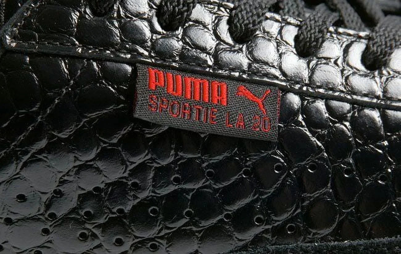 PUMA SPORTIE LA. MATCH CROCODILE SKIN UNISEX MEN 5.5 / WOMEN 7 SHOES BLACK NEW