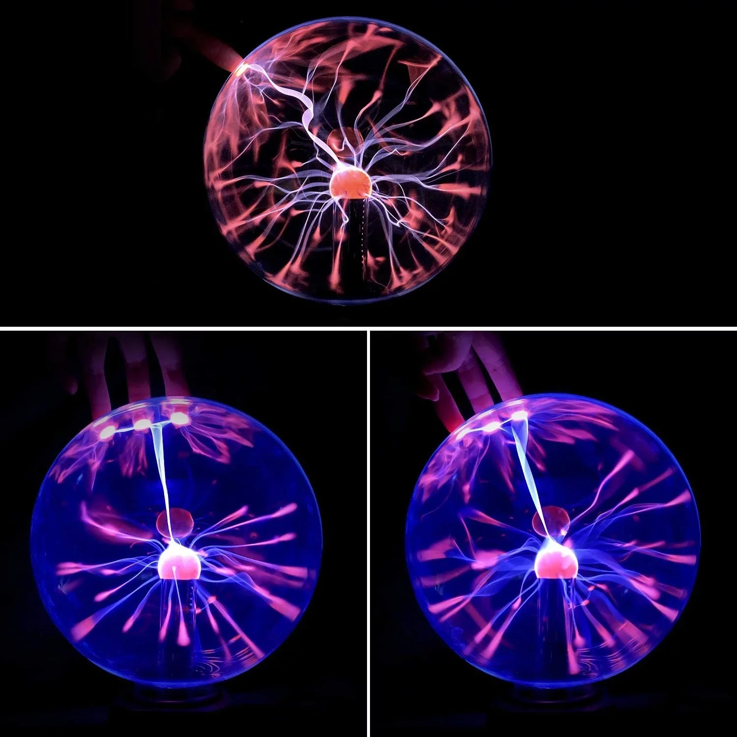 Plasma Ball, 8 Inch Sensitive Plasma Lamp, Nebula Sphere Plasma Globe Novelty Toy for Decorations/Kids/Bedroom