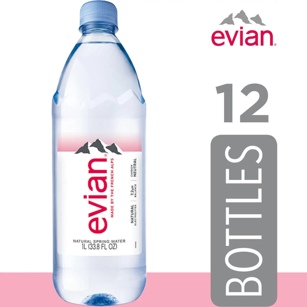 Evian Natural Spring Water 1 L, 12 pk. A1