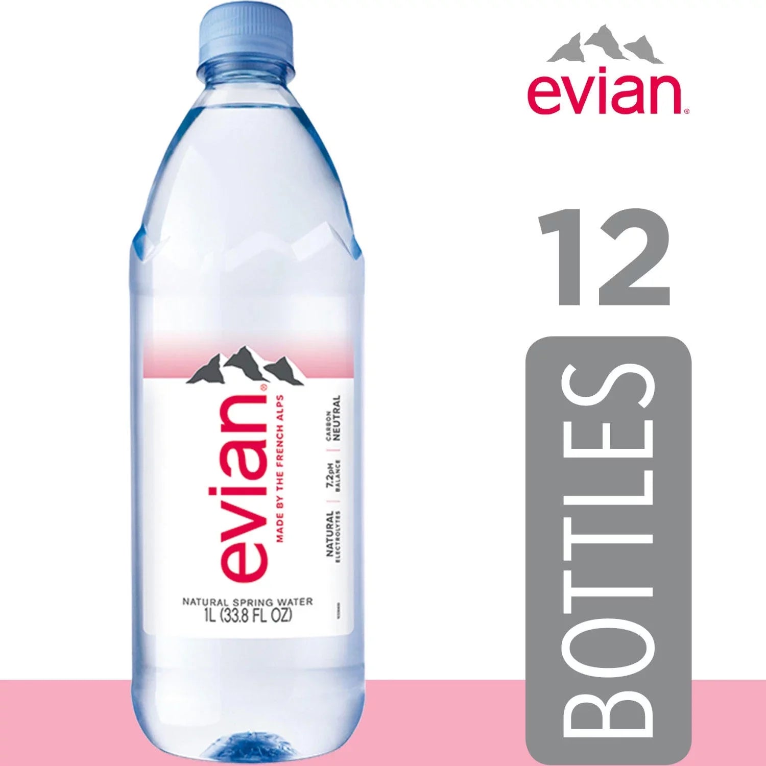 Evian Natural Spring Water 1 L, 12 pk. A1