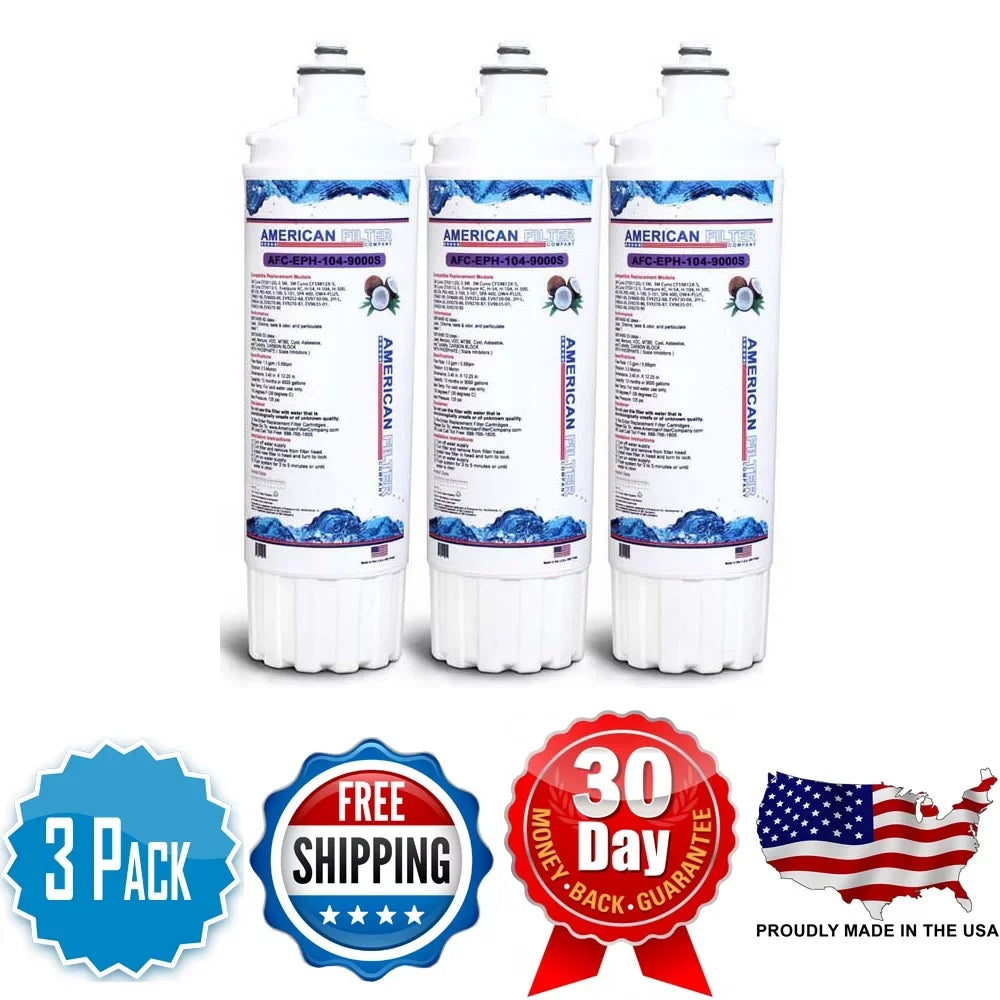 AFC Brand , Water Filters , Model # AFC-EPH-104-9000S , Fitting with Everpure® EV9262-70 - 3 Pack - Made in U.S.A.