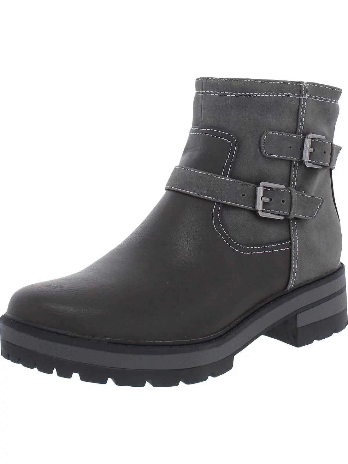 SOUL Naturalizer Womens North Faux Leather Latch Ankle Boots