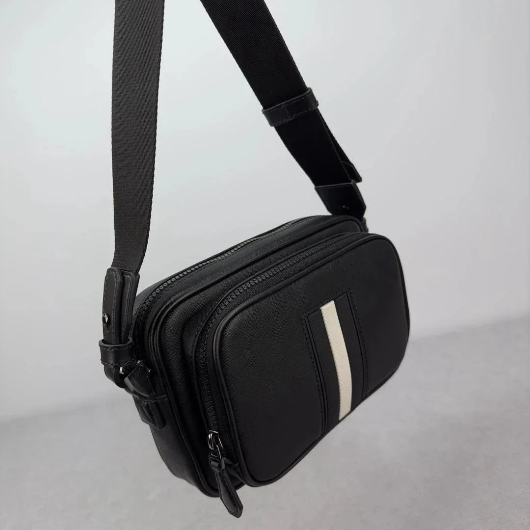 Luxury B Style Shoulder Bag Men's Casual Business Commuter Shoulder Bag Crossbody Bag Genuine Leather High Grade Chest Bag