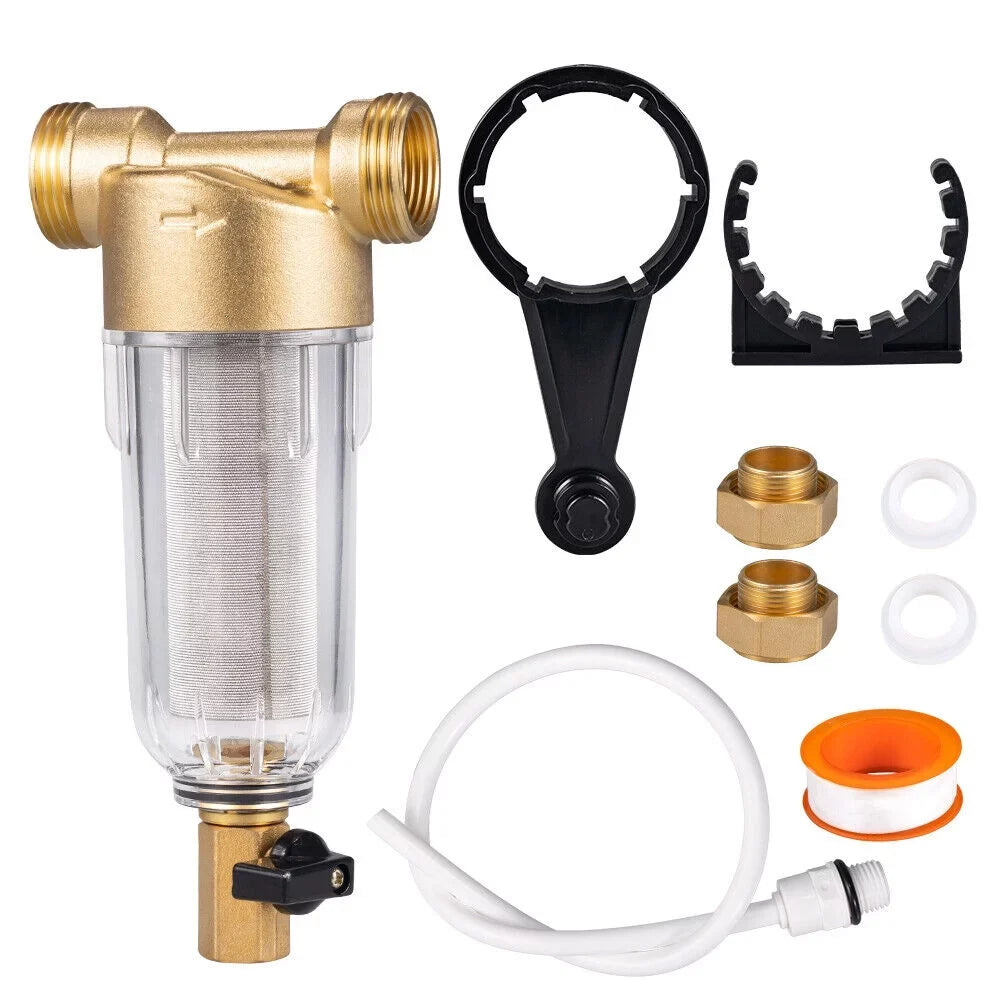 KingFurt Spin Down Sediment Filter - Long-lasting 316L Material, Reusable Design to Save Costs - Fits All Pipes, Easy Maintenance