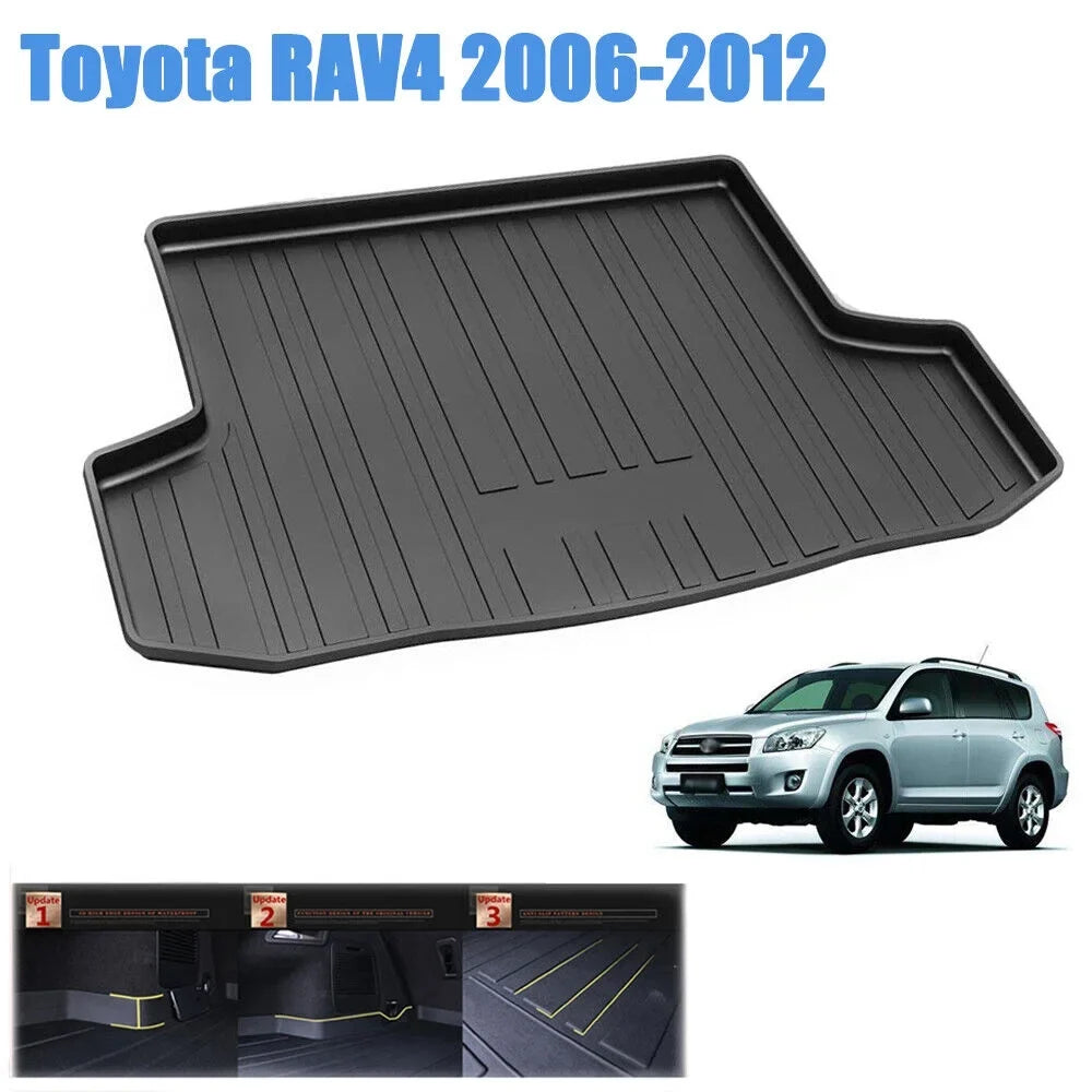 Car Rear Trunk Liner Cargo Mat Carpet for Toyota RAV4 2006-2012 Easy to Install