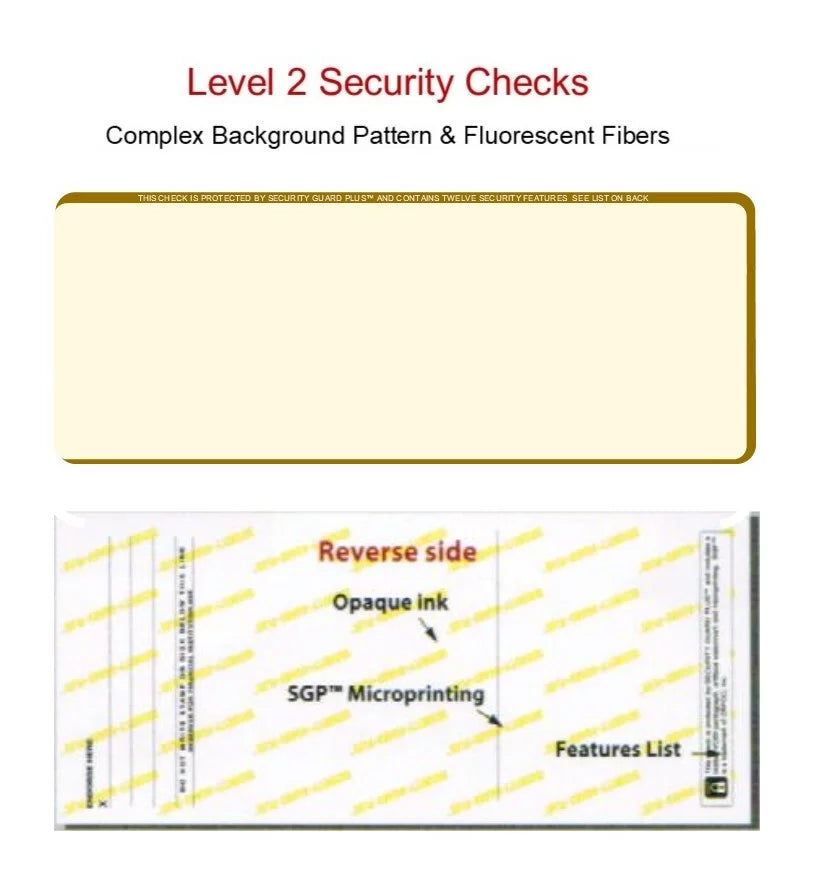 Zapco High-Security Check Paper, Organic w Complex Background Pattern, 8-1/2" x 11", Microperfed with 3-Up Checks, 12 Security Features - PACK OF 100 SHEETS