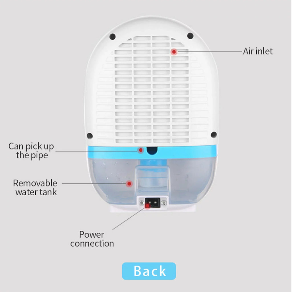 500ml Mini Dehumidifier Digital Home Bedroom Air Dryer Machine Remote 22W
