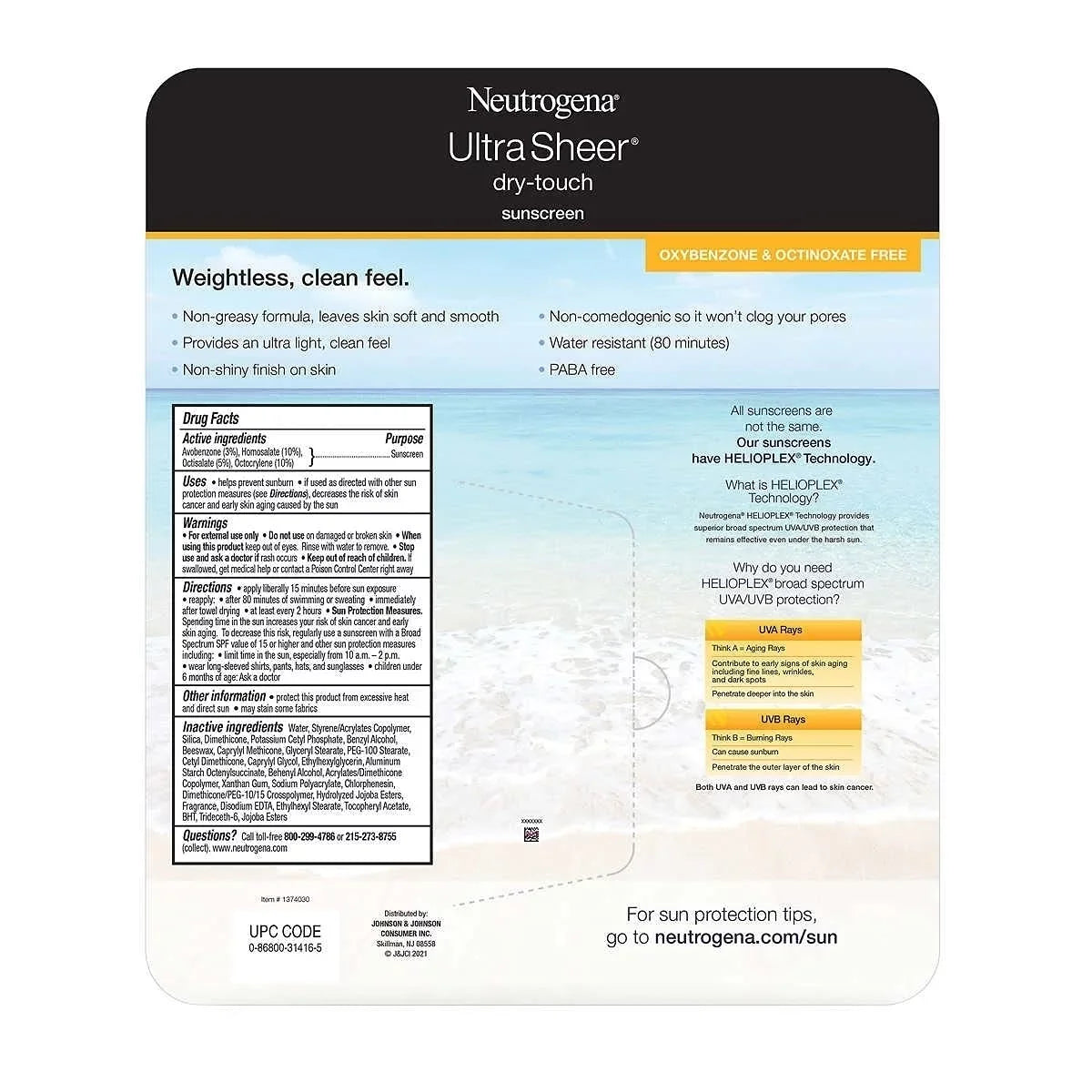 Neutrogena Ultra Sheer Spf 55 Sunscreen Light Weight Clean Feel 5.0 Fl Oz +3.0 Fl Oz Net Wt 8 Fl Oz,, ()
