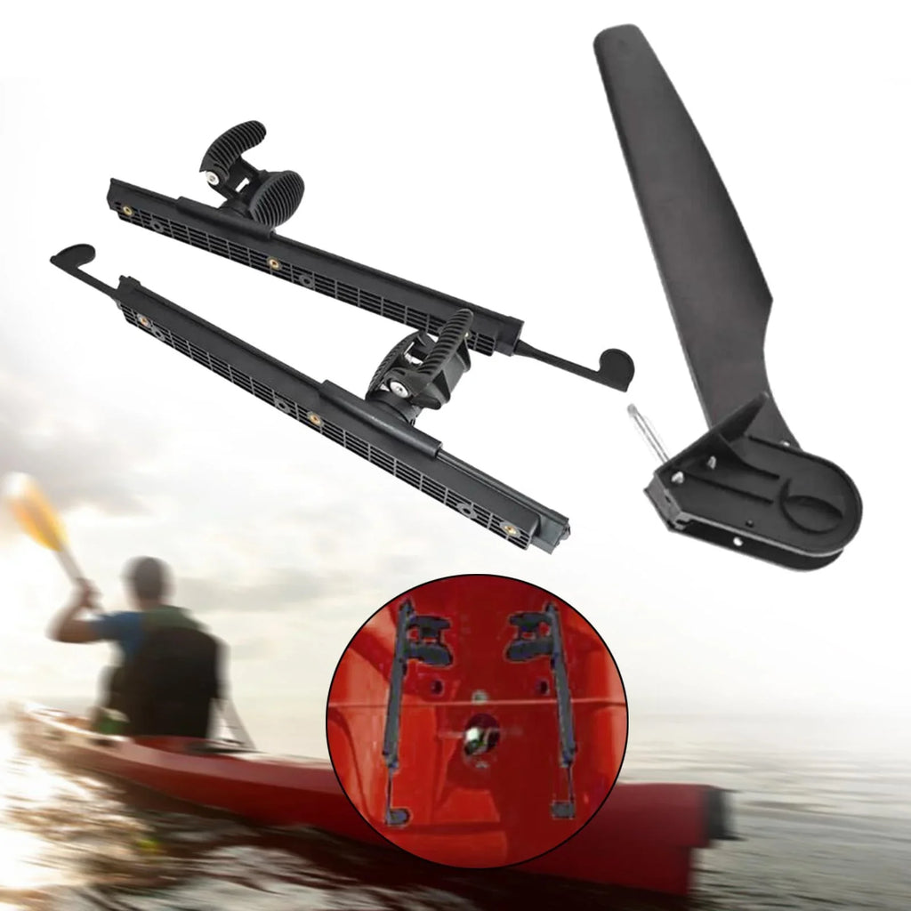 Tnarru Kayak Rudder Kayak Foot Pegs Watercraft Tail Watercraft Rudder with Foot Brace Pedals for Fishing Watercraft Canoeing Marine Accessories
