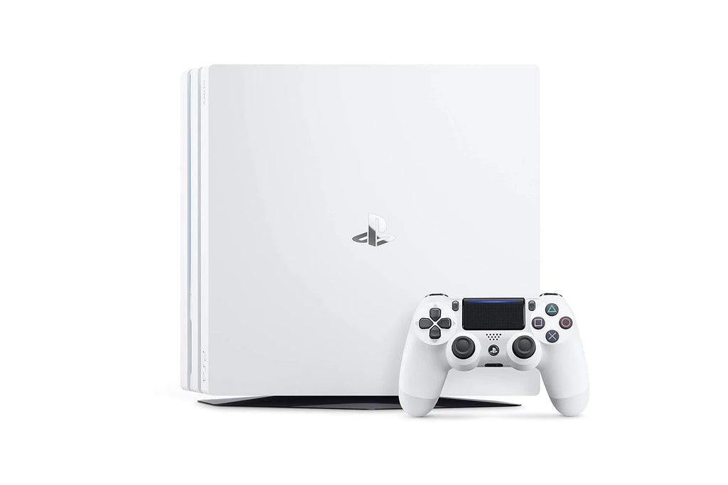Sony PlayStation 4 Pro 1TB Gaming Console Glacier White Headset With BOLT AXTION Cleaning Kit Bundle Like New