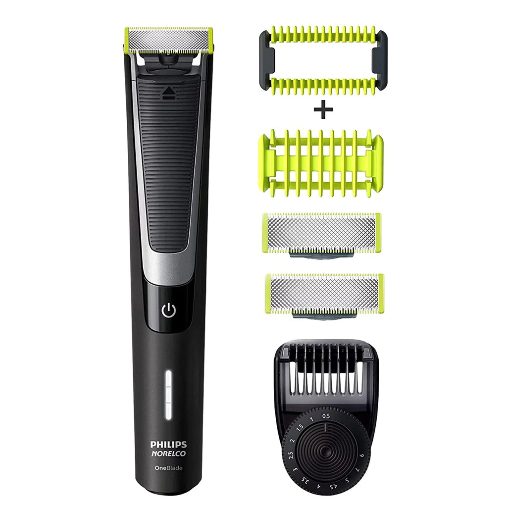 PHILIPS Norelco OneBlade Electric Trimmer QP6510 + 3 pieces Black