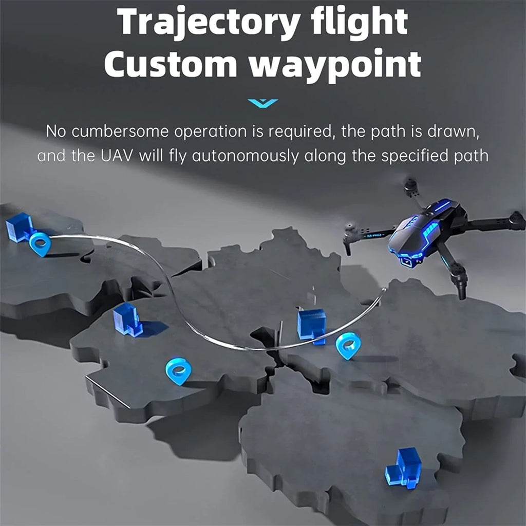 Speed Smart 4 With 4K HD FPV Single Camera For Kids And Adults Mini Foldable RC Airplane WiFi RC Quadcopter Off Track Headless Mode One Button StartSmart Obstacle Avoidance