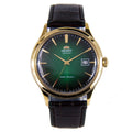 Orient Men's Bambino Version 4 FAC08002F0 Green Dial Brown Leather Band Watch