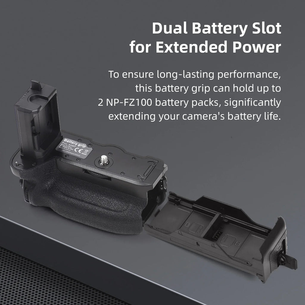 Carevas Grip Holder,Dual Battery Suitable A7rm4/ / A7siii/ A7r4/ A7m4/ A7rm4/ With A9ii/ A7r4/ A7riv/ A7rv/ A7rmv Battery Suitable With A7m4/ A7rm4/ / Suitable With A9ii/ A7siii/ A7riv/ A7rv/
