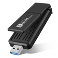 CELECTIGO AX5400 802.11AX WiFi 6E USB 3.0 WiFi Adapter ,for PC Laptop Tri Band 6GHz/5GHz/2.4GHz, WPA3, Wireless USB WiFi Dongle Network Adapter,Only Fitting with Windows 11/10, Driver free,Black