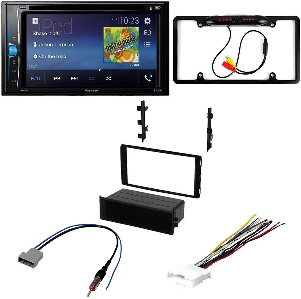 KIT2605 Bundle with Pioneer Multimedia DVD Car Stereo and Installation Kit - for 2012-2015 Nissan Rouge w/Oversized Radio / Bluetooth Touchscreen, Backup Camera, 2 Din Dash Kit