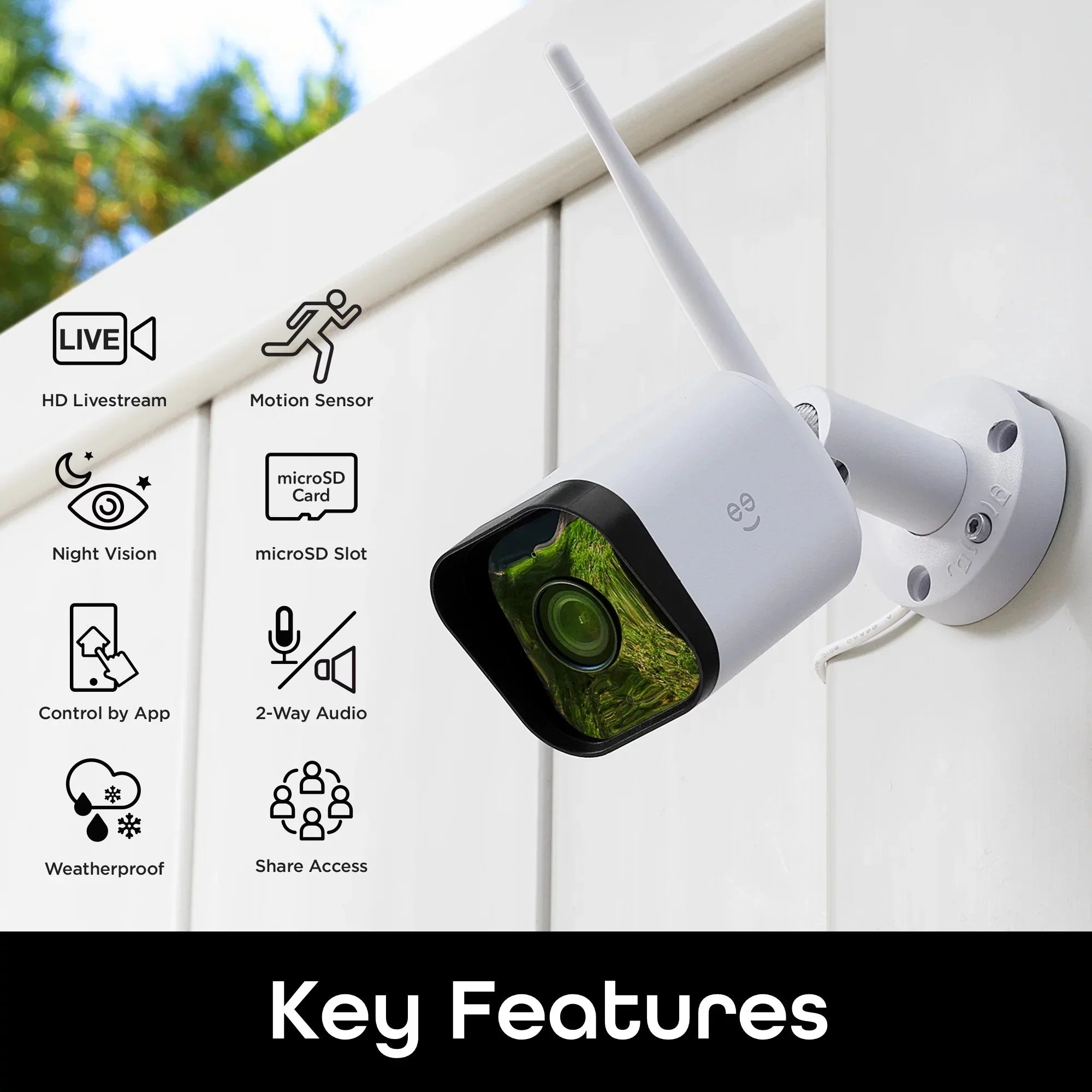 Geeni Hawk 3 1080p HD Smart WiFi Security Camera, Outdoor IP66 Environment 2-Pack (Supports Only 2.4GHz Wi-Fi)