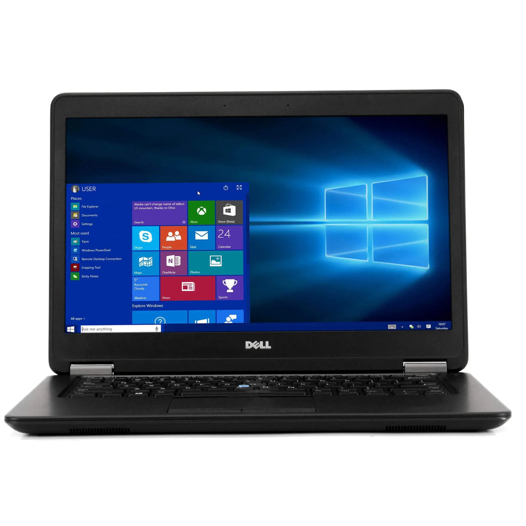 E7450 Laptop Computer, 2.90 GHz i7 Dual Gen 5, 8GB DDR3 RAM, 256GB SSD Hard Drive, Windows 10 Professional 64 Bit, 14" Screen (Used Grade B Used)