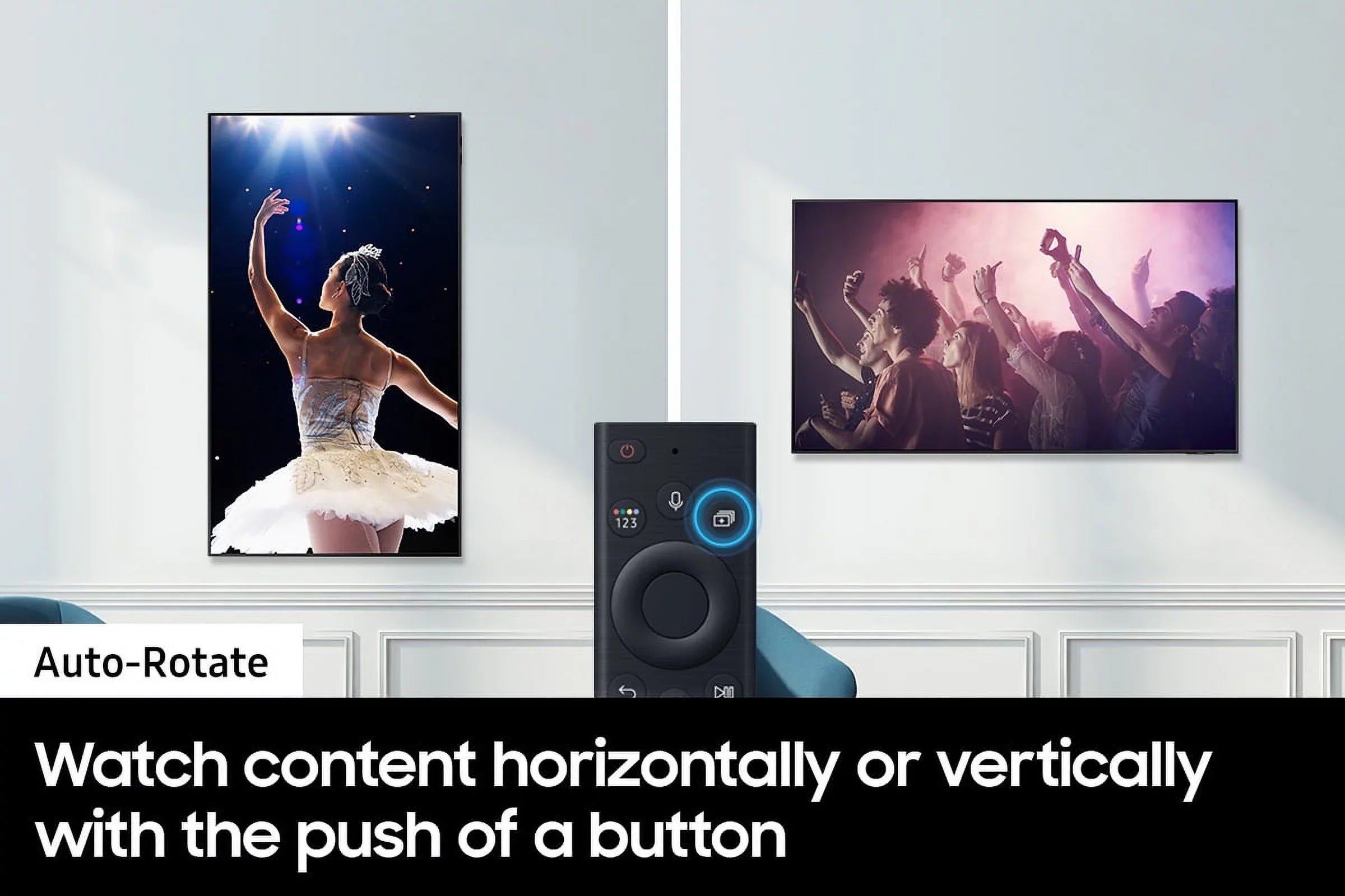 Samsung QN55LS03BAFXZA 55-inch The Frame 4K UHD Smart QLED TV with Samsung VG-ARAB22WMT Auto-Rotating Wall Mount (2022)