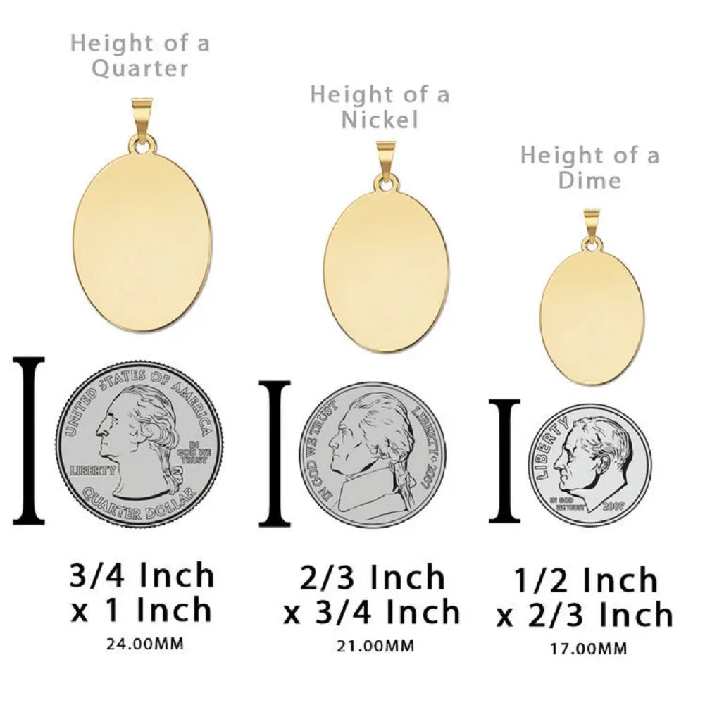 Picturesongold.Com Saint Michael Protect My Nephew Religious Medal Female Adult 3/4" 14K Yellow Gold