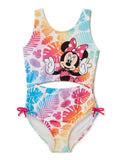 Disney Minnie Mouse Girls One Piece Cut Out Swim Suit, Sizes 4-7