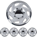 BDK Ford E-Series Style Hubcaps Wheel Protection 16" Chrome Replica Protection 4 Pieces