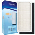 Filter Bros BA-400S Suitable With BLUEAIR 400 Dual Protection Series HEPA Replacement Particle Filter For 480i, 402, 403, 405, 410, 450E, 455EB Blue Sky SmokeStop