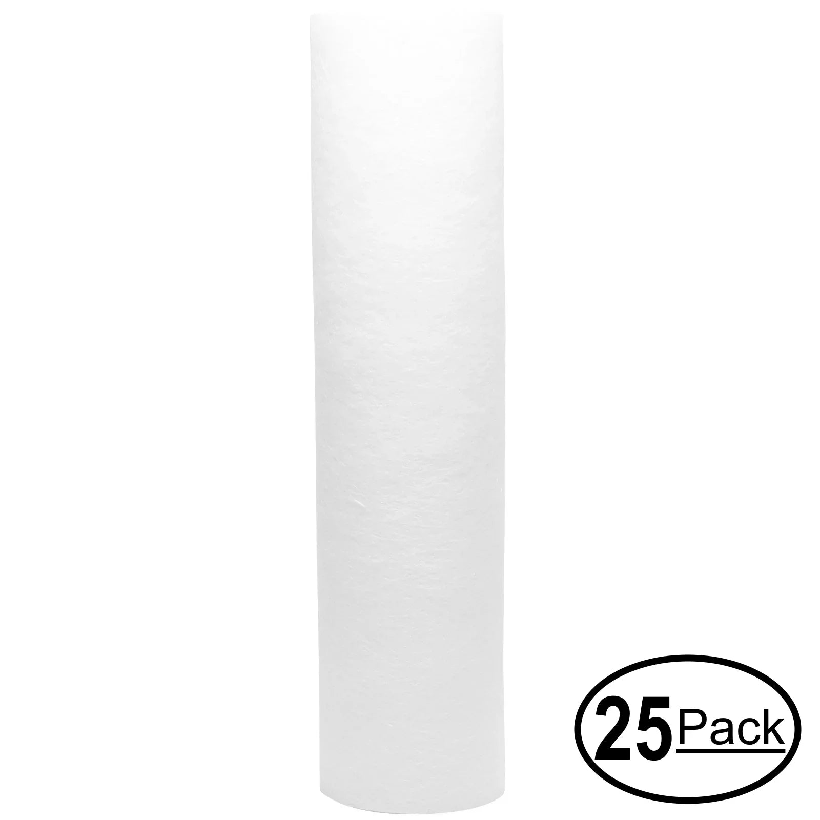 25-Pack Replacement for Whirlpool WHFK-DWHV Polypropylene Sediment Filter - Universal 10-inch 5-Micron Cartridge for Whirlpool Premium Filtration System - Denali Pure Brand