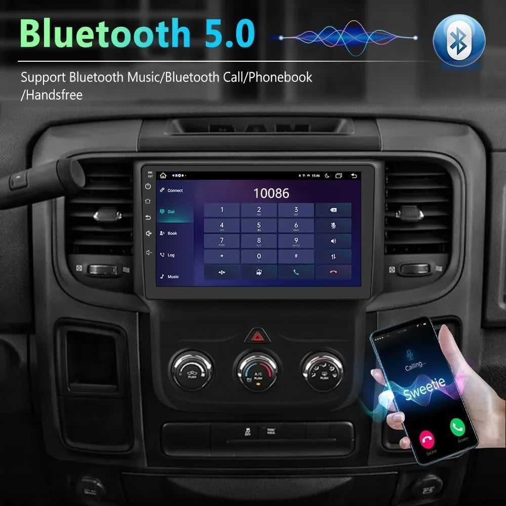 4+64GB Car Stereo for Dodge RAM 1500 2500 3500 2013-2018 Trucks Radio,Wireless CarPlay Android Auto Touch Screen Replacement GPS Bluetooth WiFi