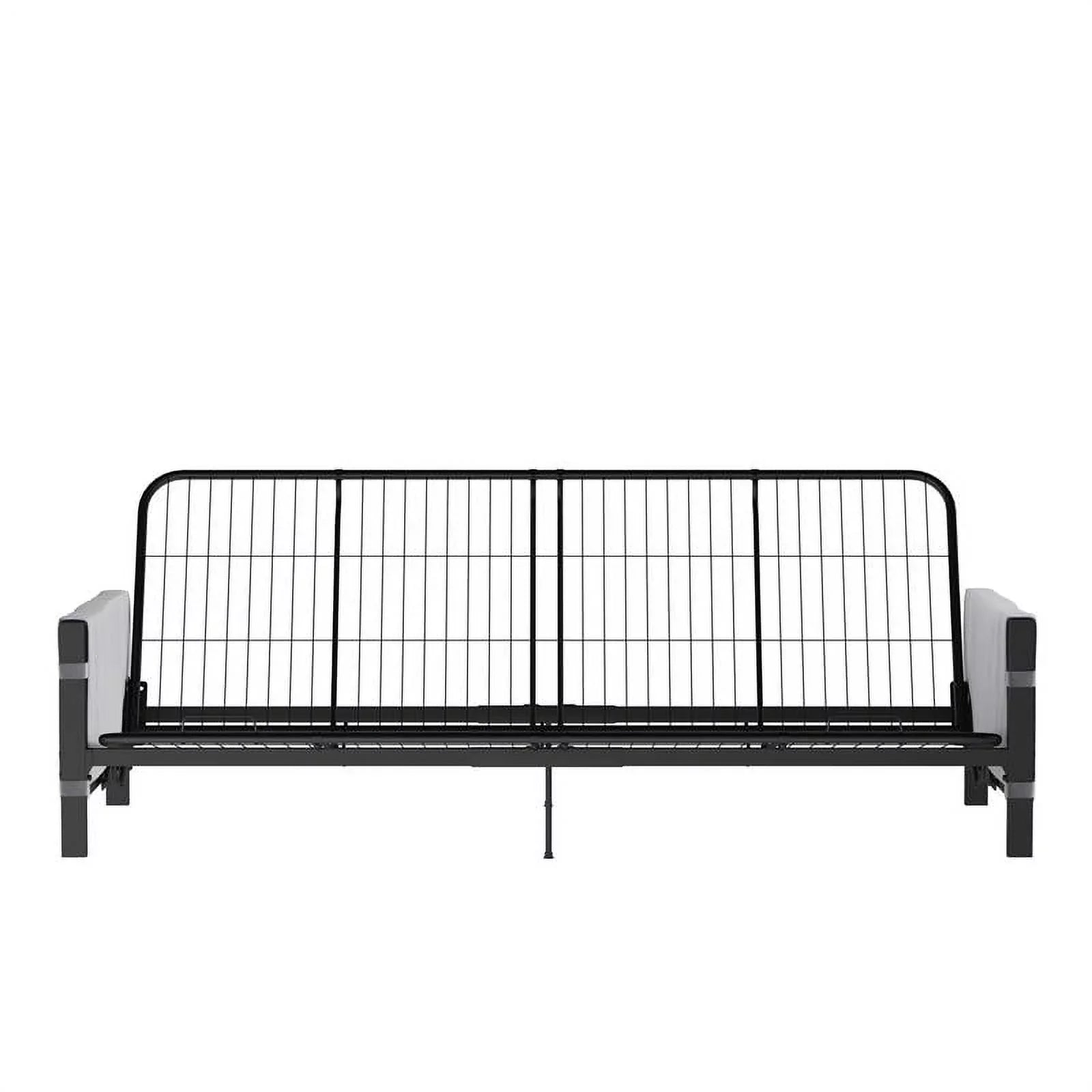 DHP Melbourne Storage Futon with 6" Thermobonded Futon Mattress in Gray