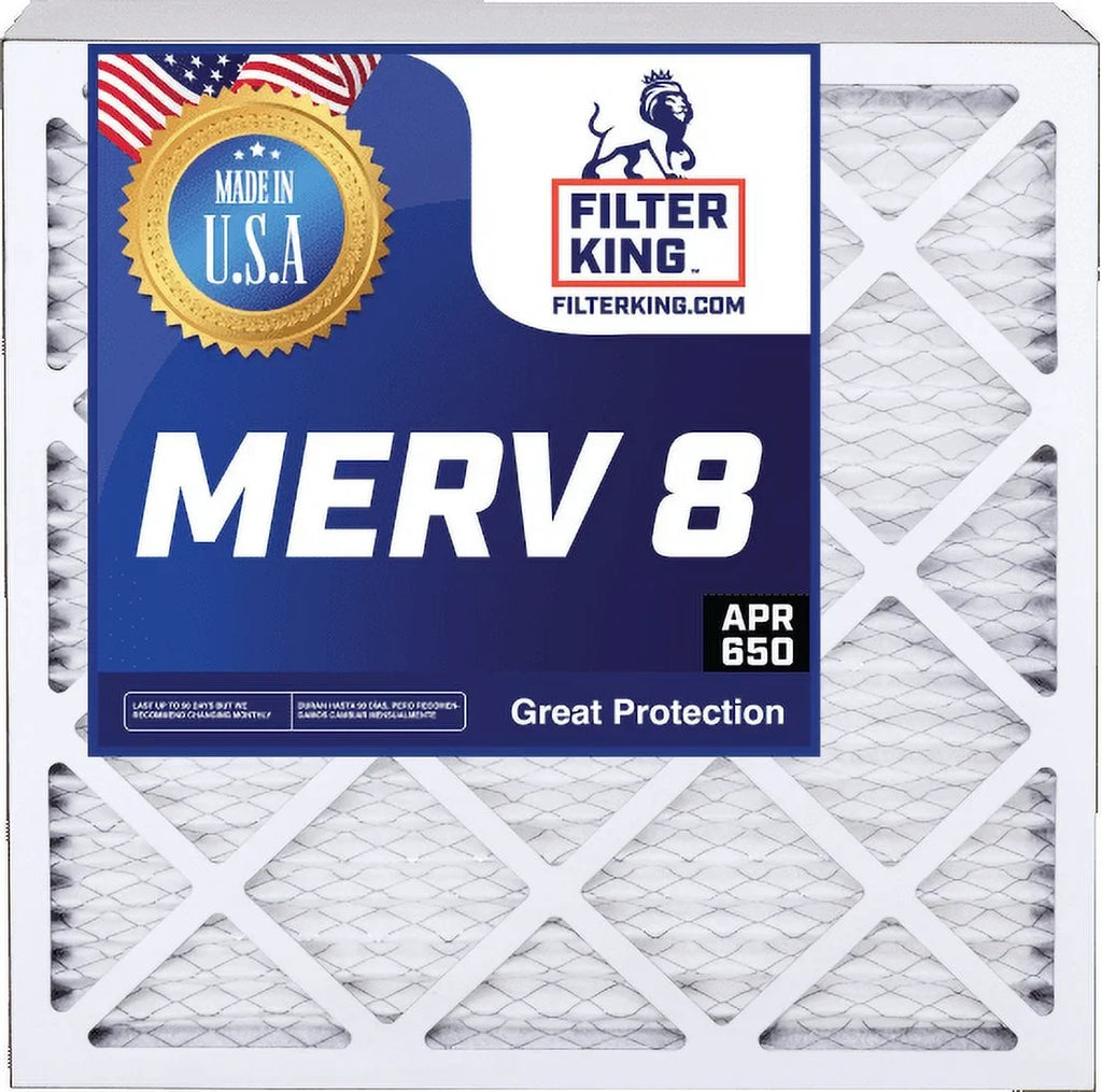Filter King 14x36x0.5 Air Filter | 4-PACK | MERV 8 HVAC Pleated A/C Furnace Filters | MADE IN USA | Actual Size: 13.5 x 35.5 x 0.5"