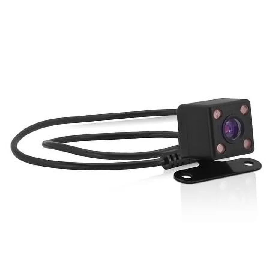 MNCD245T Full HD Front and Rear View 2.45" LCD Screen Dash Camera with 3-Channel Recording, Black