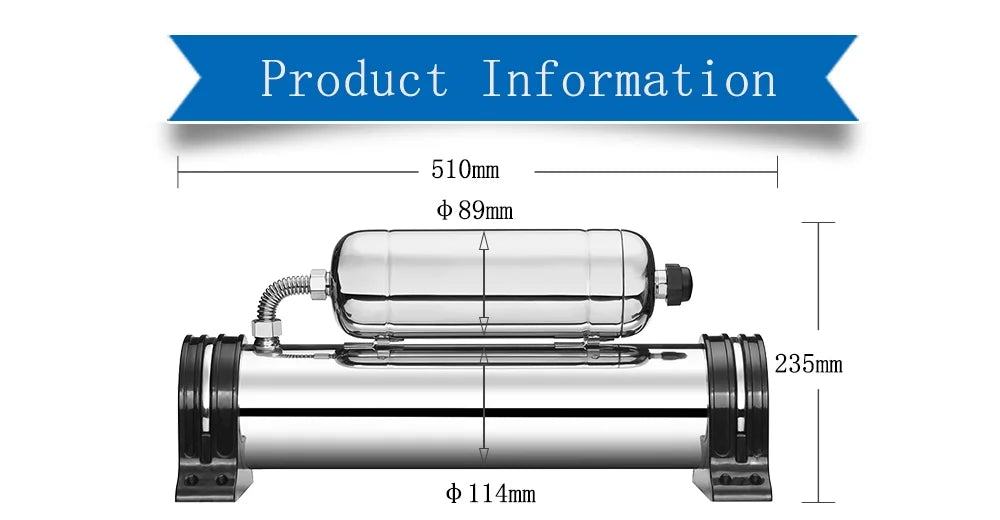INTSUPERMAI Water Filter Water Purification Parent-child Formula Household Stainless Steel 1000L/H