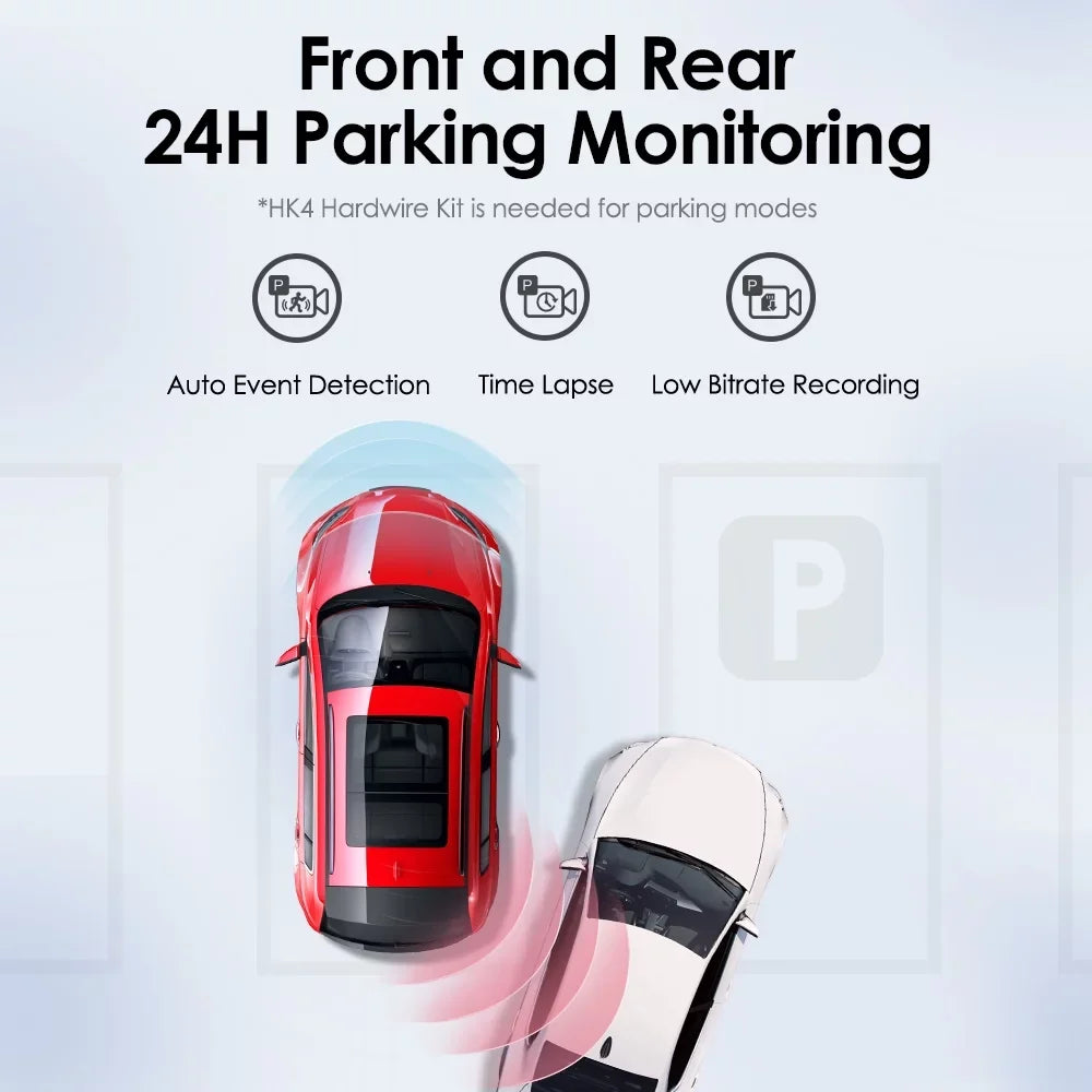 Dash Cam Front and Rear VIOFO 2K + 2K 5GHz Wi-Fi GPS Dual Dash Camera for Cars, 2.4” LCD, Buffered Parking Modes, Voice Notification, WDR Super Night Vision(A229 Duo)