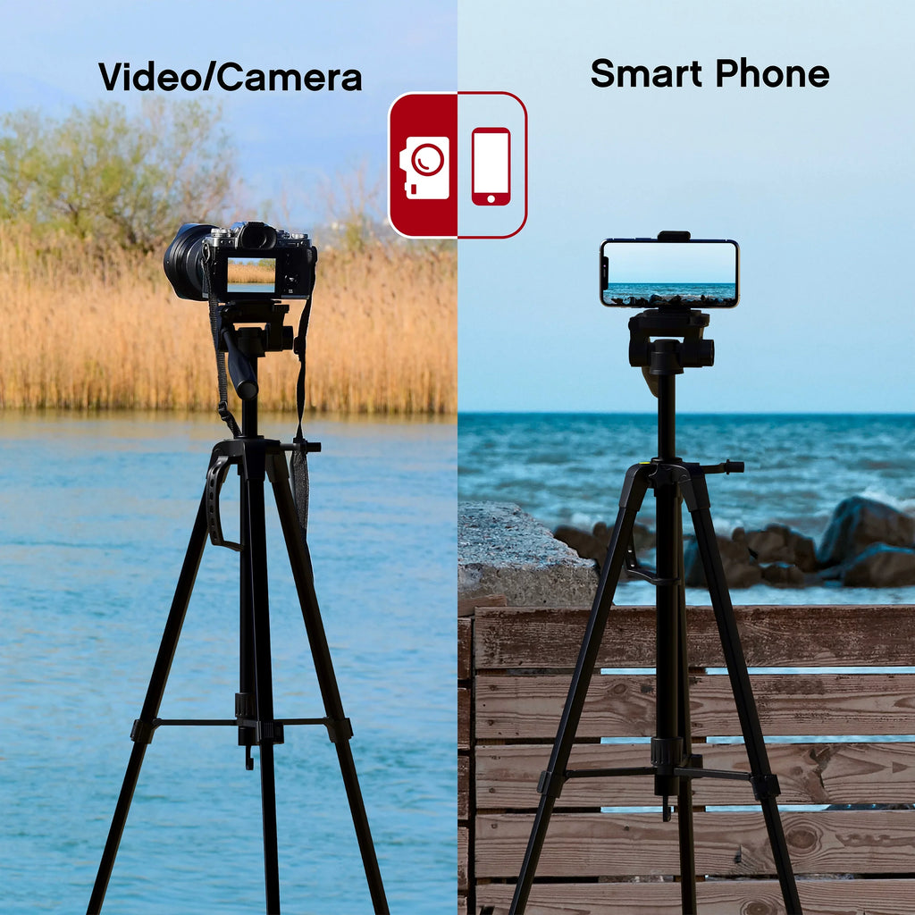On Air Pro Stand - Lightweight 57” Aluminum Tripod W/ Carry Bag & Mounting Screws for Phone/Camera