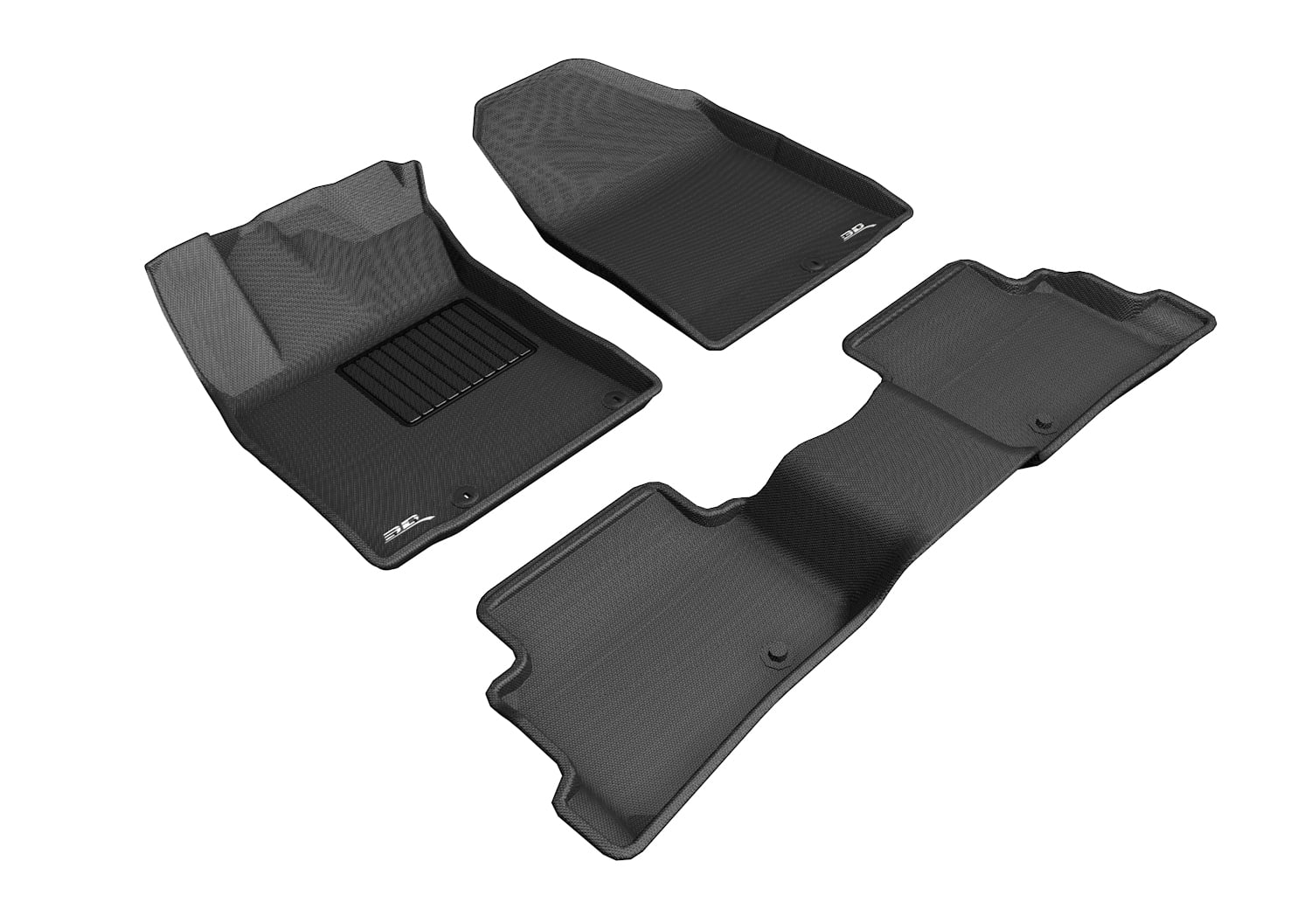 3D MAXpider KAGU Floor Mat (BLACK) Suitable with HYUNDAI KONA ELECTRIC 2019-2023 - Full Set