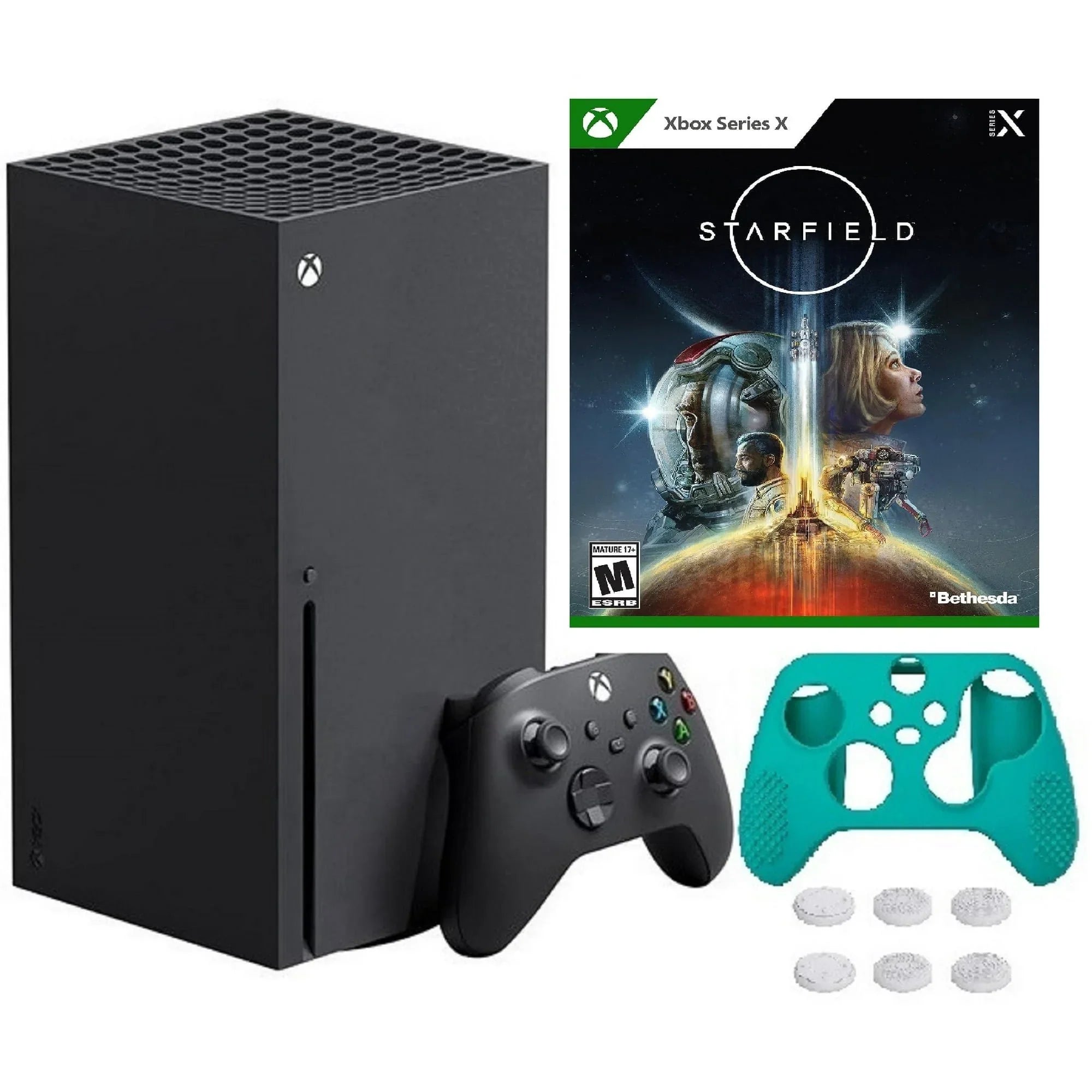 2023 Newest Xbox Series X Gaming Console System 1TB SSD Black X Version with Disc Drive W/ Starfield Full Game | Silicone Controller Protection Skin