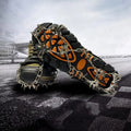 Ice Cleats for Hiking Boots and Shoes, Non Slip Stainless Steel Boot Chains Shoe Ice & Snow Grips, Walk Traction Micro Spikes Crampons for Ice Fishing, Hiking, Climbing, Walking