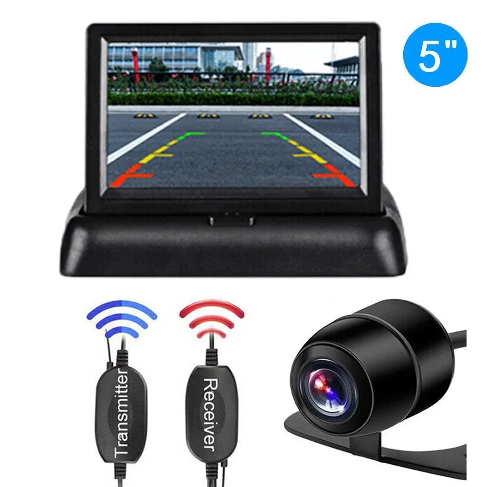 New 5inch HD Backup Camera Car Monitor Rear Camera View Parking System Night Vision