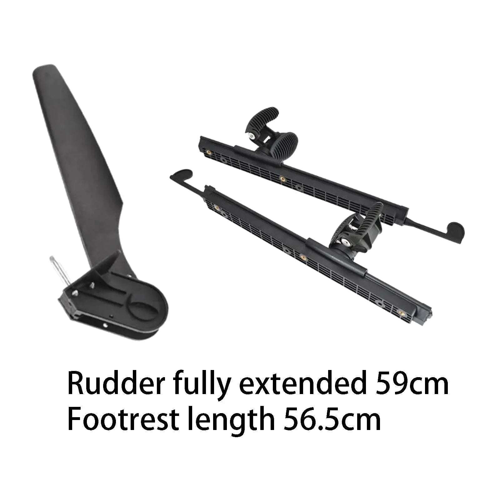 Tnarru Kayak Rudder Kayak Foot Pegs Watercraft Tail Watercraft Rudder with Foot Brace Pedals for Fishing Watercraft Canoeing Marine Accessories