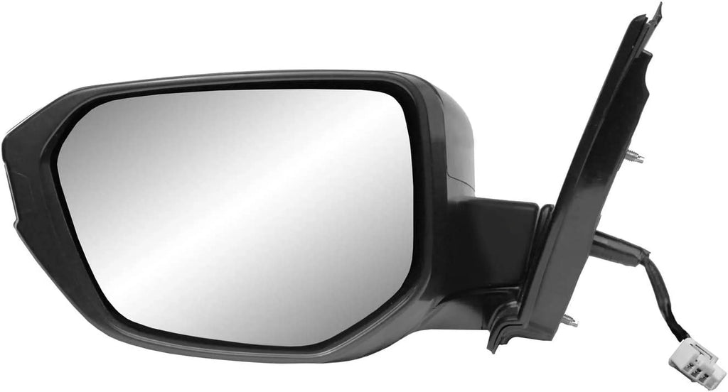 K-Source Driver Side Mirror for HONDA Civic Hatchback, (textured black w/PTM Coating foldaway), w/o turn signal, w/o camera, L, P(17-20) 63634H