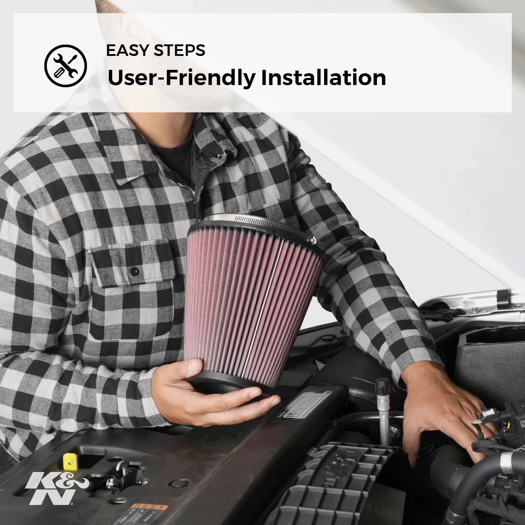 K&N Engine Air Filter: High Performance, Premium, Washable, Industrial Replacement Filter, Heavy Duty: E-3515