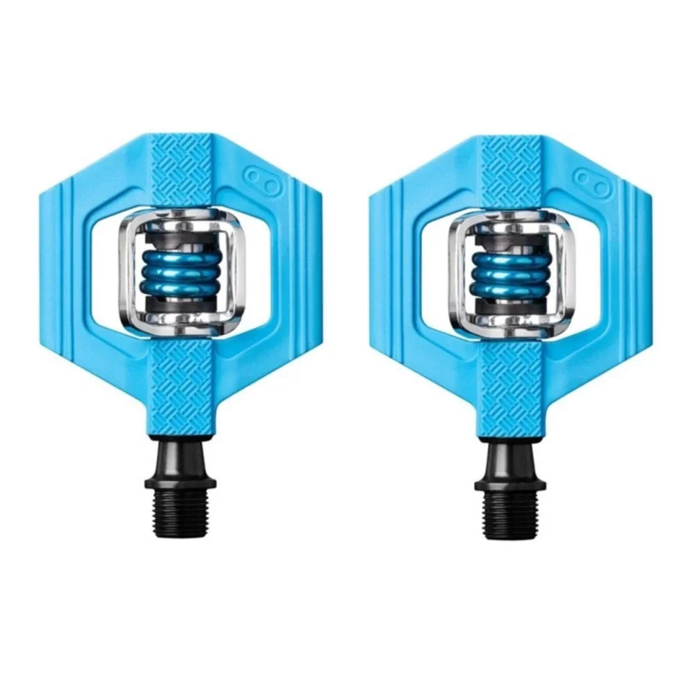 Crankbrothers Candy 1 Bike Pedals (Blue) with Cleats and Shoe Shields Set