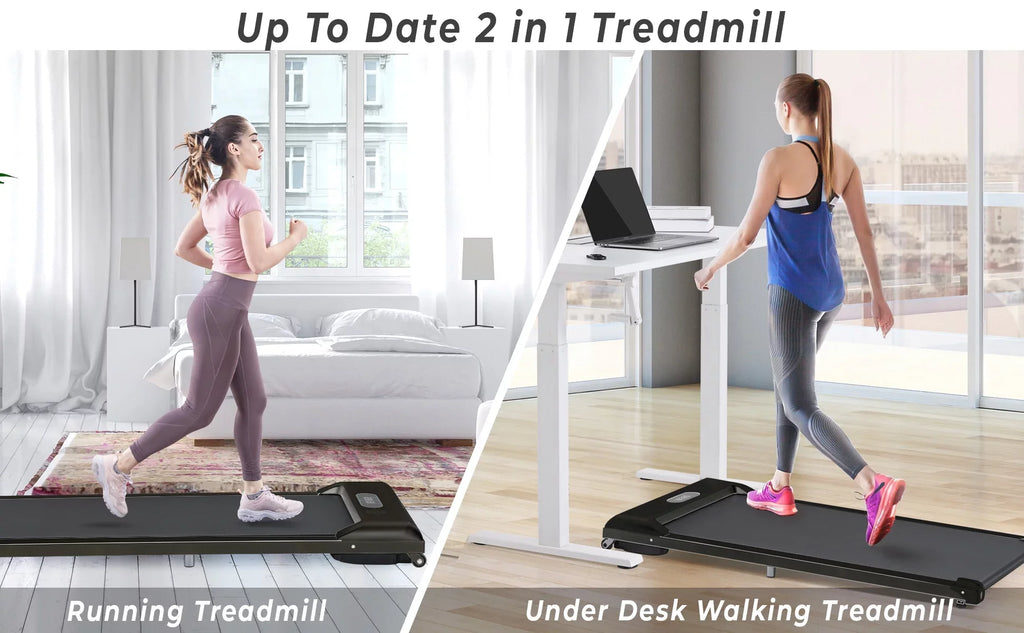 Walking Pad Treadmill, BTMWAY Ultra-Quiet Under Desk Treadmill for Home Office Gym Use, 2.5HP Electric Treadmill with Bluetooth APP/speaker/Remote Control/Display, 2 in 1 Portable Walking Pad