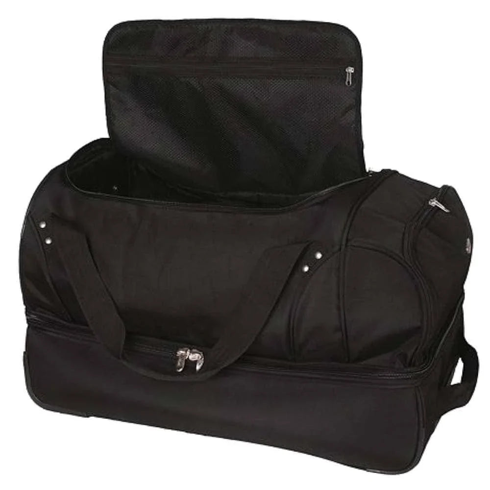 MOJO Ohio State Buckeyes Black 27'' 2-Wheel Drop Bottom Rolling Duffel Bag