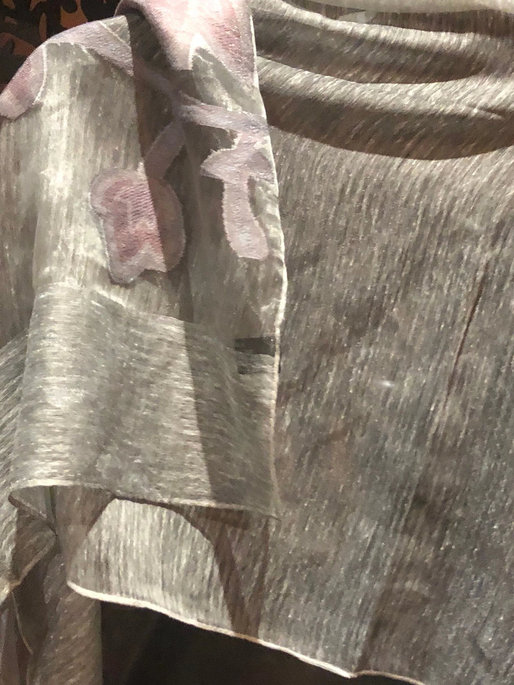 Vintage Styled Sheer white brocade wrap Shawl
