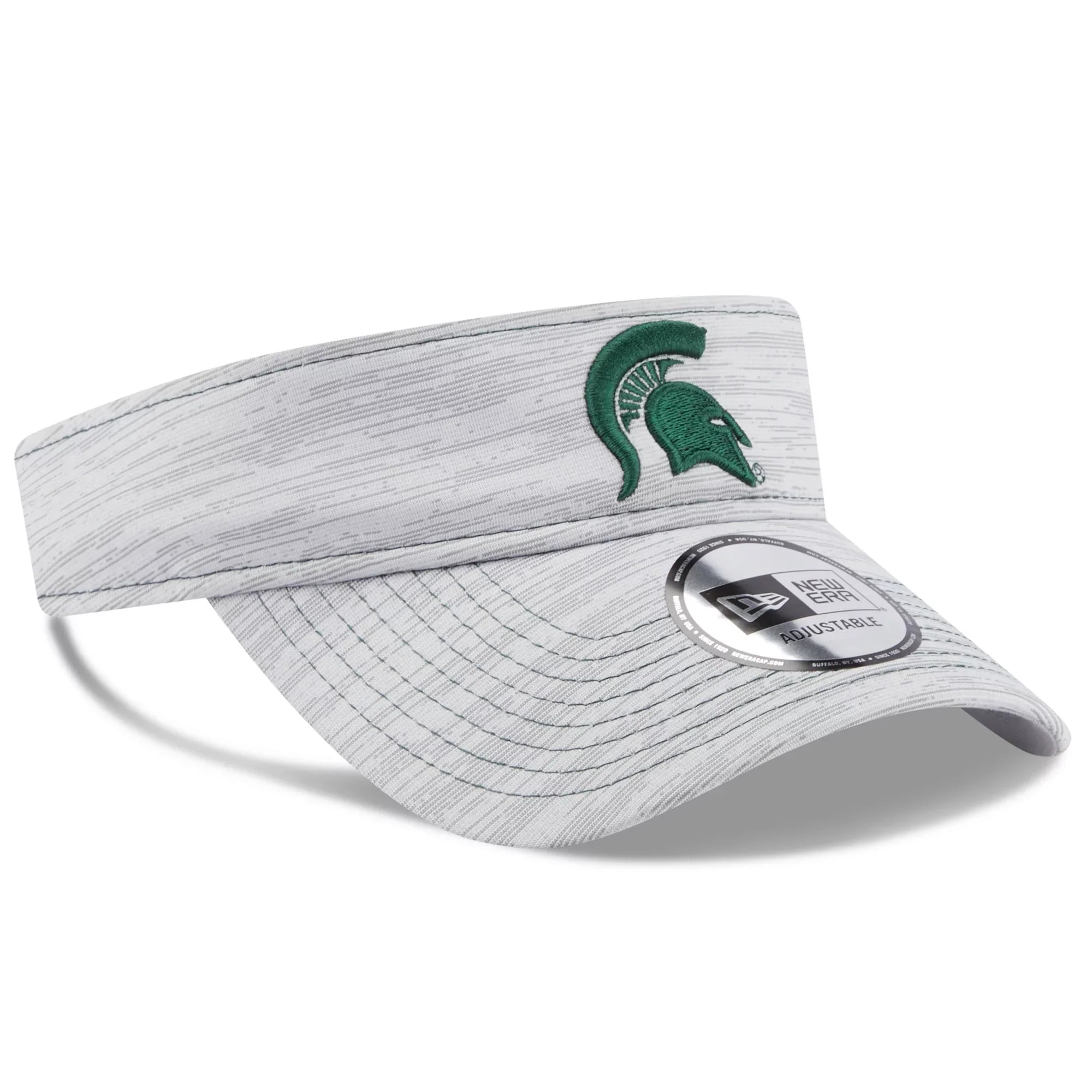 Men's New Era Gray Michigan State Spartans Logo Adjustable Visor - OSFA