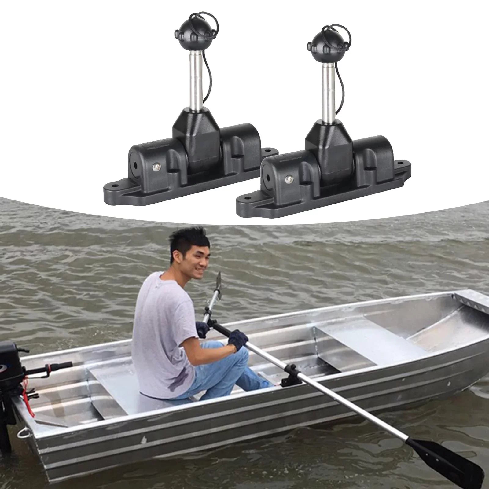 2 Pack Universal Oar Holders Rack Paddle Lock Support Holder Inflatable Craft Dinghy Raft Kayak Canoe Accessories for All