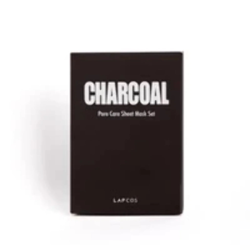LAPCOS Charcoal Sheet Mask, Daily Face Mask with Salicylic Acid and Tea Tree Oil to Detoxify and Tighten Skin, 5-Pack