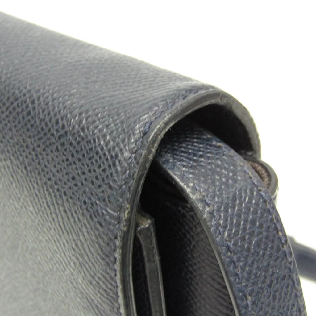 Pre-Owned Salvatore Ferragamo Vara AU-21 0011 Women's Leather Shoulder Bag Navy (Good)